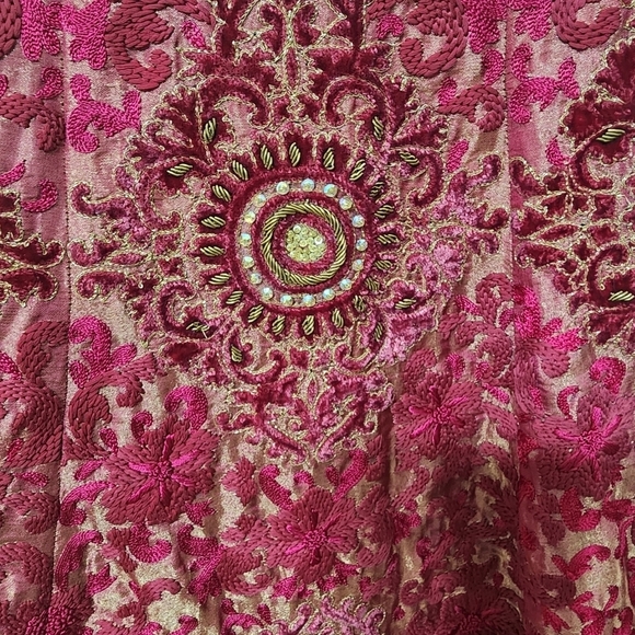 Anthropology Varun Bahl Boho Sequin Embroidered Fit & Flare Dress Size S - Picture 10 of 13